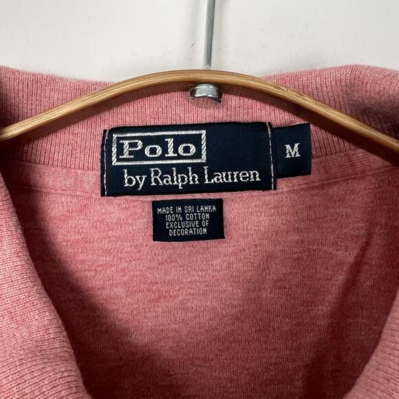 Polo Ralph Lauren Shirt Mens Medium Pink Classic Fit Golf Pony Logo Short Sleeve - Picture 2 of 6